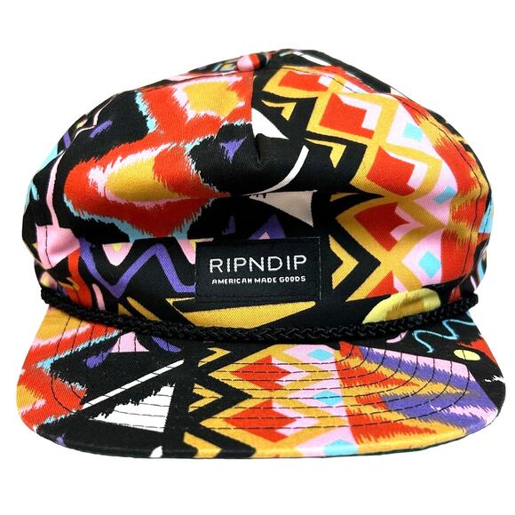 Rip N Dip - Geometric - Colorful 90's Vibe - Snap-Back Hat/Cap American Made - Picture 1 of 7